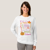 Herfst subway art lange hoes T-shirt (Voorkant volledig)