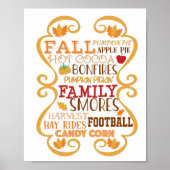 Herfst Subway Art Poster (Voorkant)