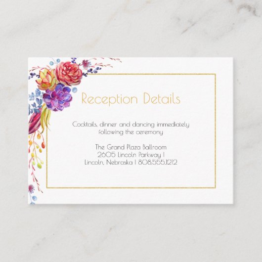 Herfst Succulenten Receptie Kaarten (Voorkant)