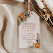 Herfst Sudderend Potpourri Cadeaulabel
