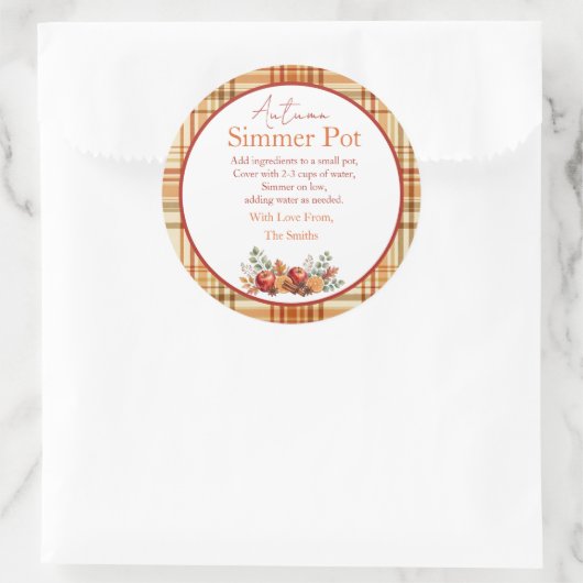 Herfst Sudderend Potpourri Kit Label (Tas)
