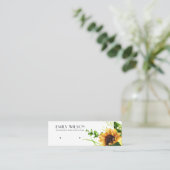 HERFST SUNFLOWER AUTUMN STUD EARRING DISPLAY CARD MINI VISITEKAARTJE (Staand voorkant)