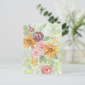 Herfst Sunflower Bouquet Briefkaart