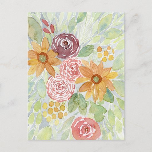 Herfst Sunflower Bouquet  Briefkaart (Voorkant)