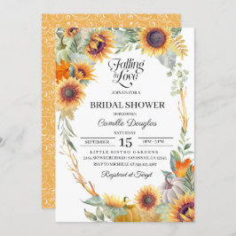 Herfst Sunflower Bridal Shower Invitation Kaart