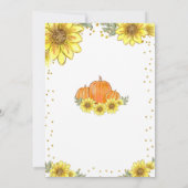 Herfst Sunflower Pumpkin Housewarming Party Kaart (Achterkant)