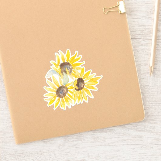 Herfst Sunflower Vinyl Sticker (Notitieboek)
