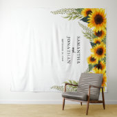 Herfst Sunflower Weddenschap Foto Booth Backdrop Wandkleed (In Situ (horizontaal))