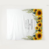 Herfst Sunflower Weddenschap Foto Booth Backdrop Wandkleed (Voorkant (horizontaal))