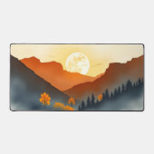 Herfst Sunset Mountain Desk Mat – Gezellige Volle  (Voorkant)