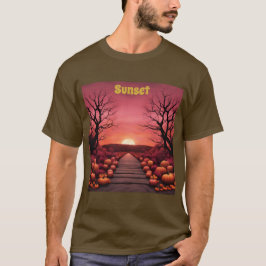 Herfst Sunset Pumpkins T-shirt