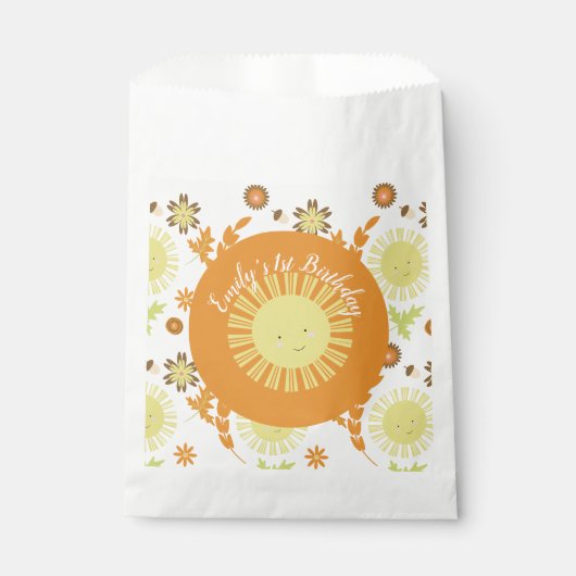 Herfst Sunshine Autumn Birthday Party Bedankzakje (Voorkant)