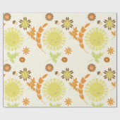 Herfst Sunshine Autumn Birthday Party Cadeaupapier (Vlak)