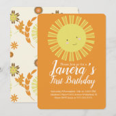 Herfst Sunshine Autumn Birthday Party Kaart (Voorkant / Achterkant)