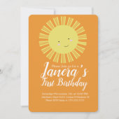 Herfst Sunshine Autumn Birthday Party Kaart (Voorkant)