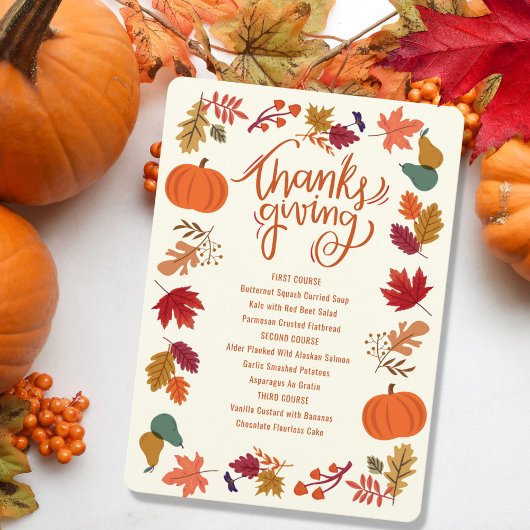 Herfst Surround Thanksgiving Menu