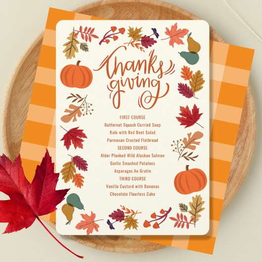 Herfst Surround Thanksgiving Menu