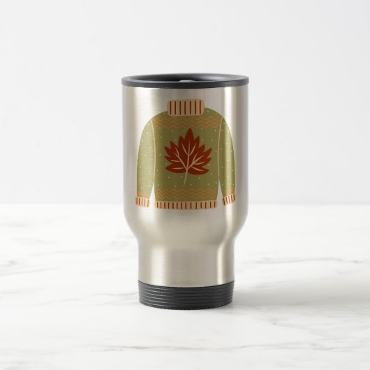 Herfst sweater gezellig ontwerp reisbeker (Center)