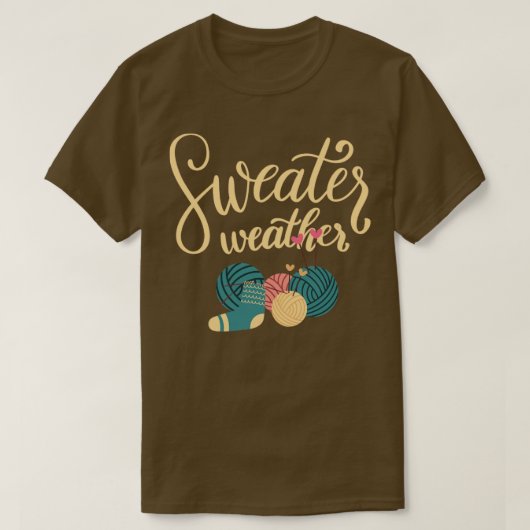 Herfst Sweater Weather T-shirt (Design voorkant)