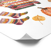 Herfst Sweater Weer Waterverf Herfst Poster (Hoek)