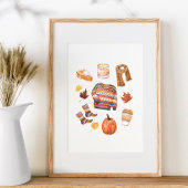 Herfst Sweater Weer Waterverf Herfst Poster