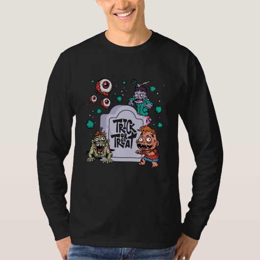 Herfst Sweatshirt trick or treat Tshirt | Hallowee (Voorkant)
