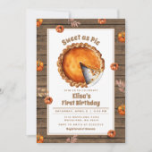 Herfst Sweet als Pie Party Verjaardagsuitnodiging Kaart (Voorkant)
