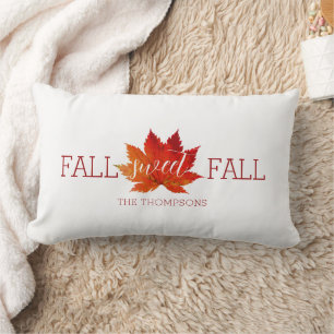 Herfst Sweet Herfst Red Autumn Maple Leaf Sierkuss Kussen
