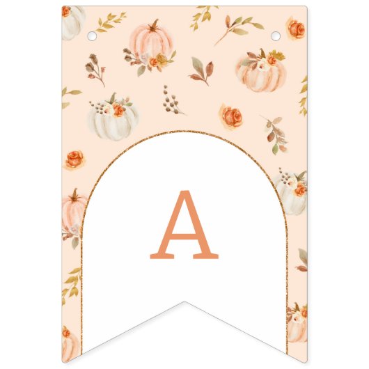 Herfst Sweet Kleine pompoen verjaardag Vlaggetjes (Derde vlag)