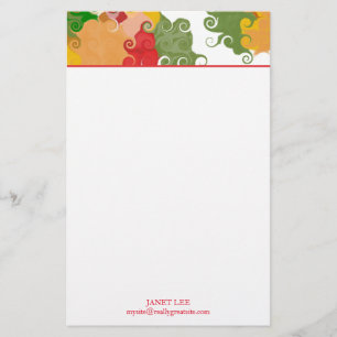 Herfst Swirls Briefpapier