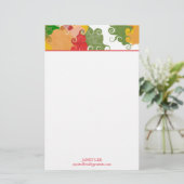 Herfst Swirls Briefpapier (Staand voorkant)