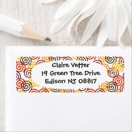 Herfst Swirls Etiket