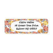 Herfst Swirls Etiket (Voorkant)