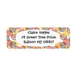 Herfst Swirls Etiket