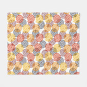 Herfst Swirls Fleece Deken (Voorkant (Horizontaal))