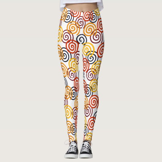 Herfst Swirls Leggings (Voorkant)