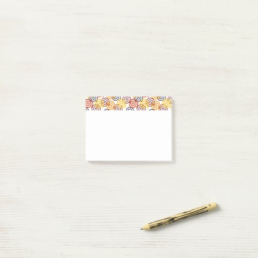 Herfst Swirls Post-it® Notes (Op bureau)