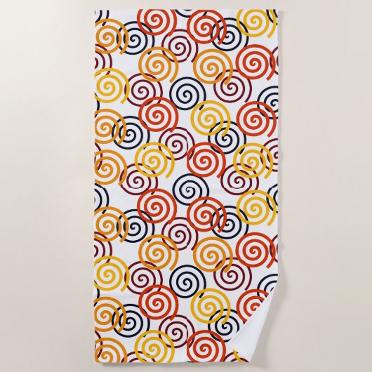 Herfst Swirls Strandlaken (Voorkant)