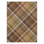 Herfst Sycamore Bruin, Groen en Blauw Plaid Tafelkleed (Voorkant)