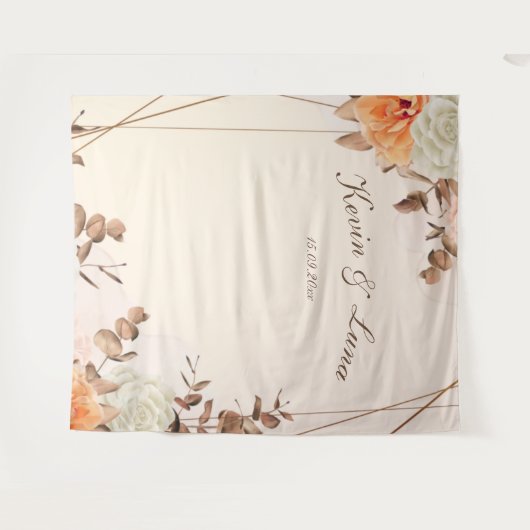 Herfst Symfonie Trouw Foto Achtergrond Wandkleed (Voorkant (horizontaal))