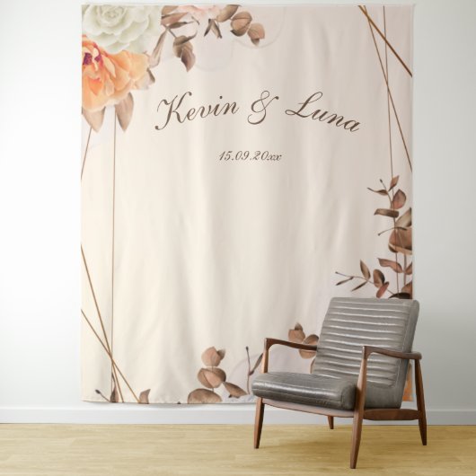 Herfst Symfonie Trouwfoto Achtergrond Wandkleed (In situ)