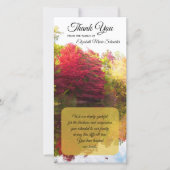 Herfst Sympathie Memorial Flat Dank u Bedankkaart (Voorkant)