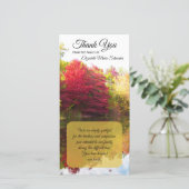 Herfst Sympathie Memorial Flat Dank u Bedankkaart (Staand voorkant)