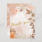 Herfst Symphony Wedding Hartelijk dank Bedankkaart (Voorkant / Achterkant)