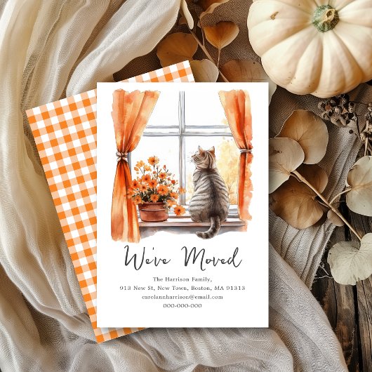 Herfst Tabby Cat | We hebben een nieuw adres verpl Aankondiging