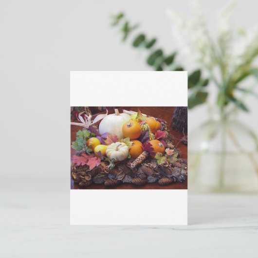 herfst tabel briefkaart (Staand voorkant)