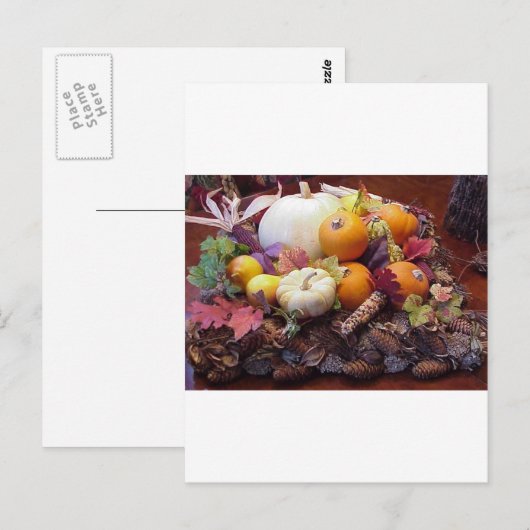 herfst tabel briefkaart (Voorkant / Achterkant)