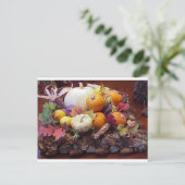 herfst tabel briefkaart (Staand voorkant)