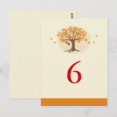 Herfst tabelnummer kaart (Voorkant / Achterkant)