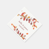 Herfst tak blad herfst bruiloft papier servetten (Hoek)